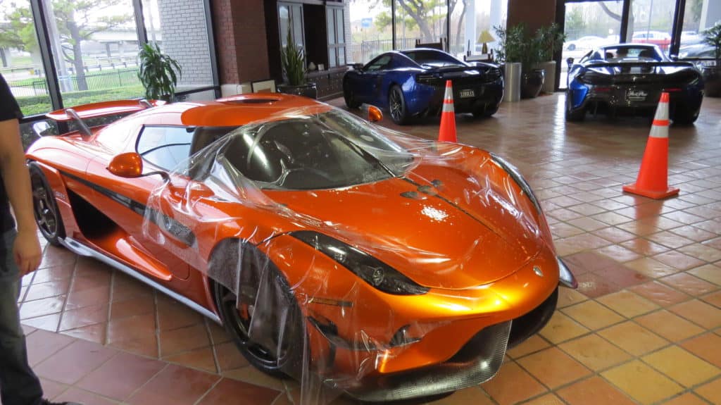 Koenigsegg Regera Park Place Show Room PPF Front Third