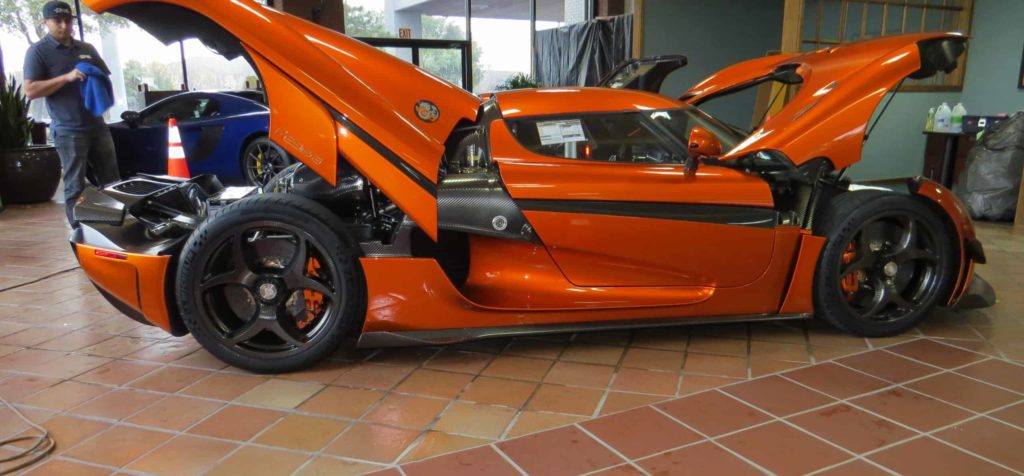 Koenigsegg Regera Park Place Showroom Profile Open