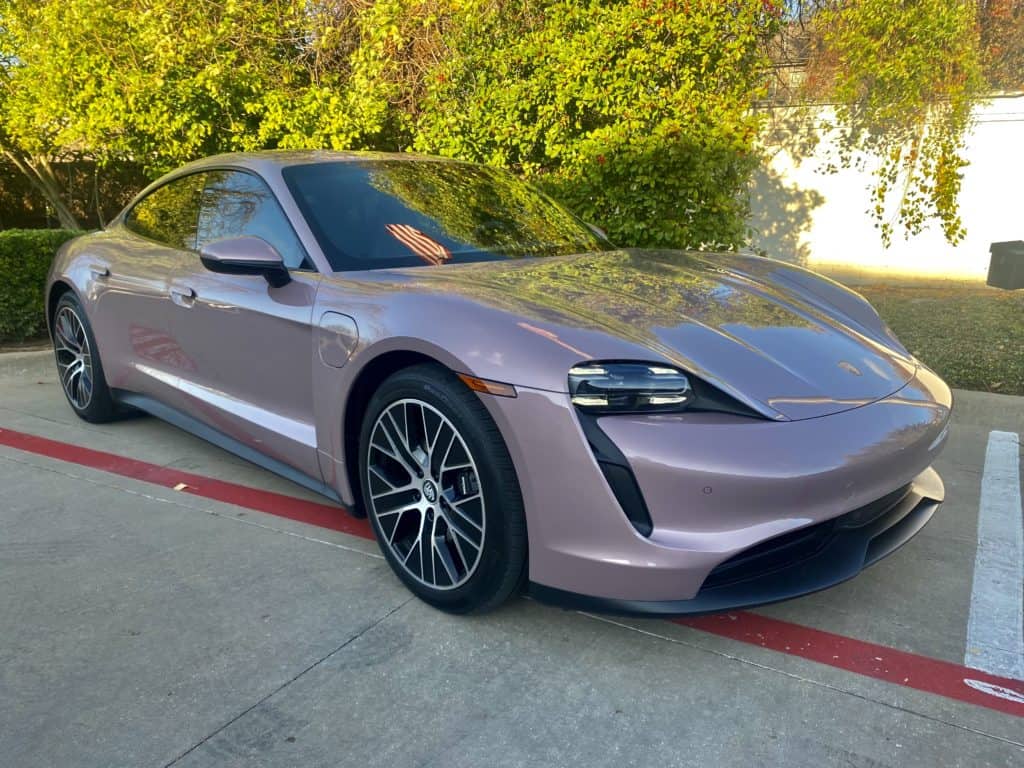 frozen berry 2022 porsche taycan full front ultimate plus ppf