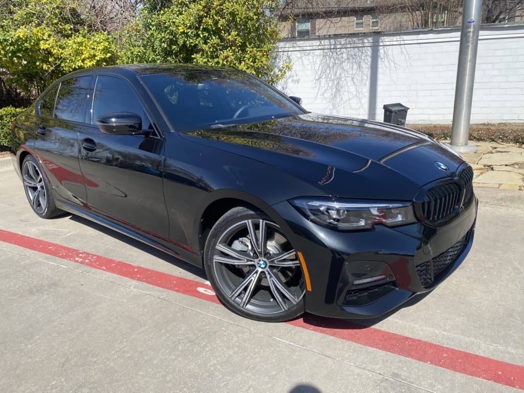 2022 BMW 330i full front ULTIMATE PLUS PPF, FUSION PLUS ceramic coating, PRIME XR PLUS window tint.