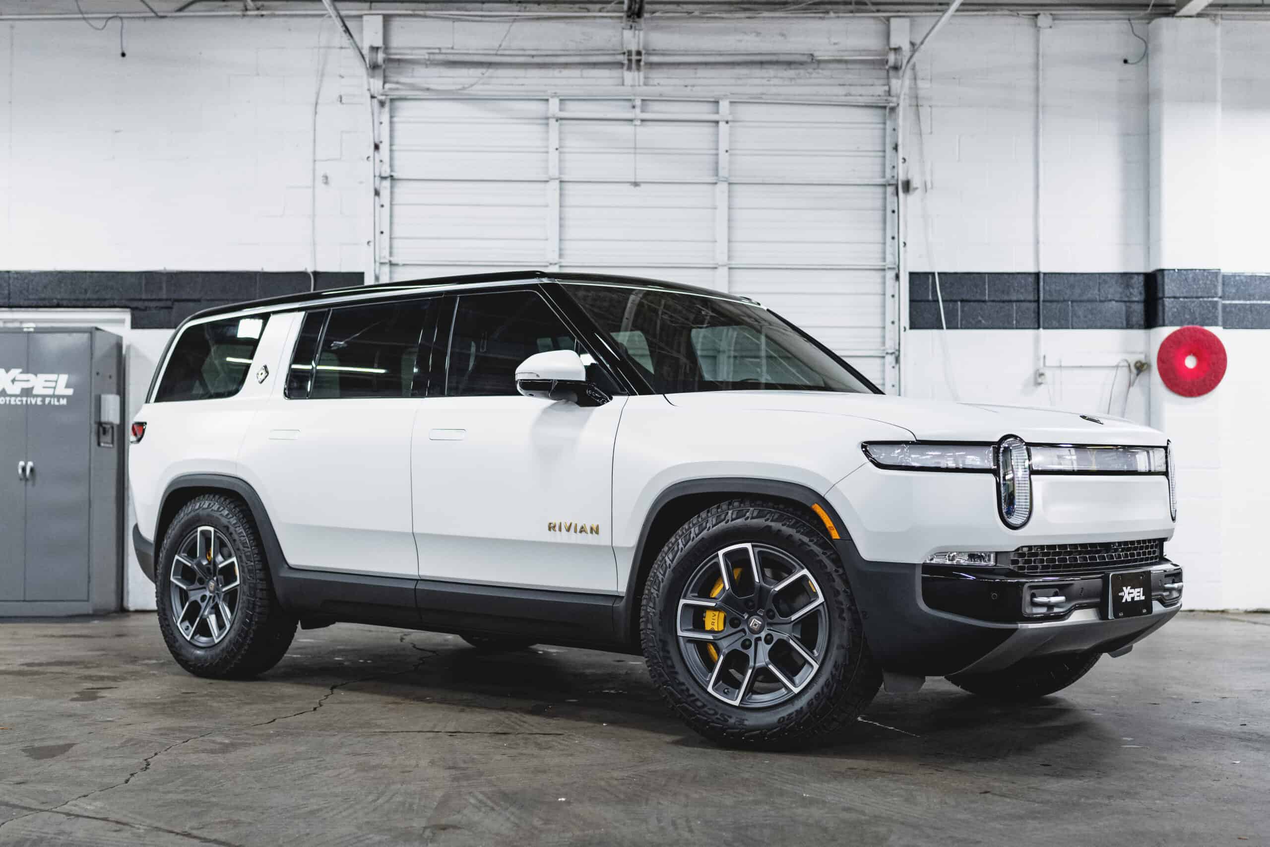 white rivian R1S with xpel stealth ppf