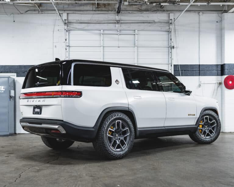 white rivian R1S with xpel stealth ppf